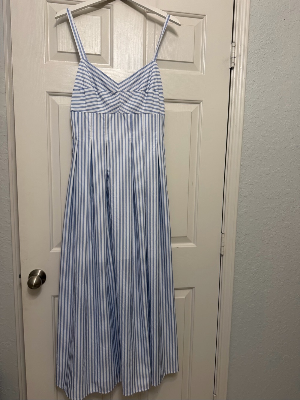 Altar'd State Blue and White Striped Maxi Dress